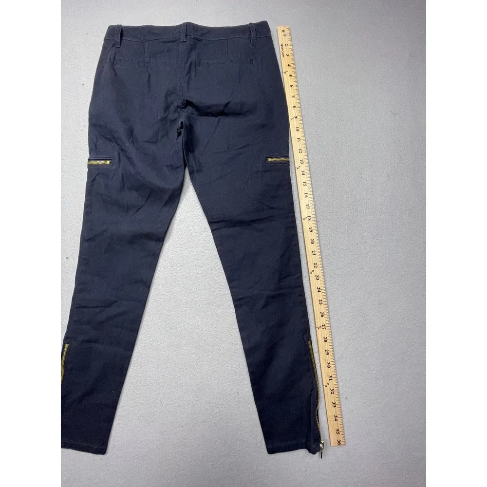 Michael Kors Cargo Pants Cotton Blend Navy Blue 4 Womens